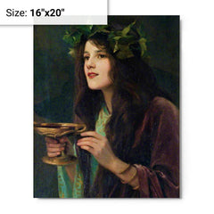 Circe By Beatrice Offor metal print on a plain backdrop in size 16"x20".