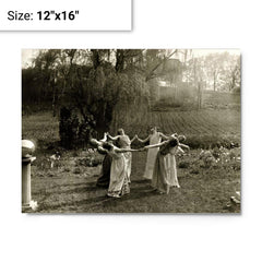 Circle Of Witches metal print on a plain backdrop in size 12"x16".