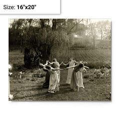 Circle Of Witches metal print on a plain backdrop in size 16"x20".