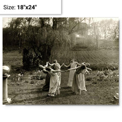 Circle Of Witches metal print on a plain backdrop in size 18"x24".