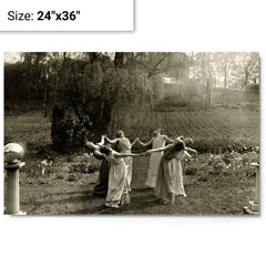 Circle Of Witches metal print on a plain backdrop in size 24"x36".