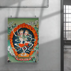 Citipaxi, Tibetan skeleton Buddhist deity - Tantric protector Vajrayana Thangka art poster 4