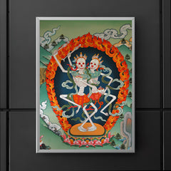 Citipaxi, Tibetan skeleton Buddhist deity - Tantric protector Vajrayana Thangka art poster 5