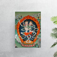 Citipaxi, Tibetan skeleton Buddhist deity - Tantric protector Vajrayana Thangka art poster 7