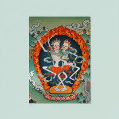 Citipaxi, Tibetan skeleton Buddhist deity - Tantric protector Vajrayana Thangka art poster 8