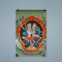Citipaxi, Tibetan skeleton Buddhist deity - Tantric protector Vajrayana Thangka art poster 9