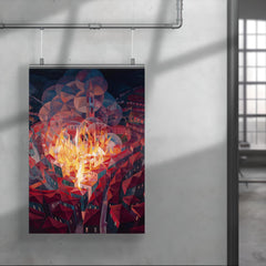 City on Fire by Gerardo Dottori, 1926 poster 4