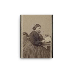 Clara Barton canvas print on a plain backdrop in size 12"x16".
