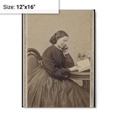 Clara Barton metal print on a plain backdrop in size 12"x16".