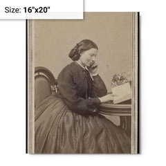 Clara Barton metal print on a plain backdrop in size 16"x20".