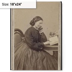 Clara Barton metal print on a plain backdrop in size 18"x24".