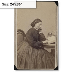 Clara Barton metal print on a plain backdrop in size 24"x36".