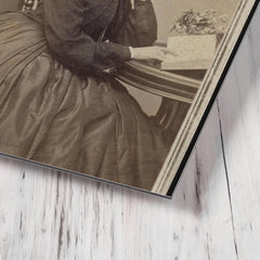 Clara Barton metal print mockup