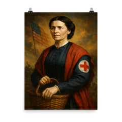 Clara Barton poster on a plain backdrop in size 8"x10".