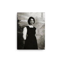 Clara Haskil canvas print on a plain backdrop in size 12"x16".