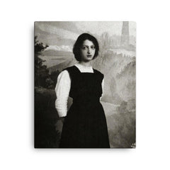 Clara Haskil canvas print on a plain backdrop in size 16"x20".
