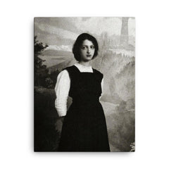 Clara Haskil canvas print on a plain backdrop in size 18"x24".