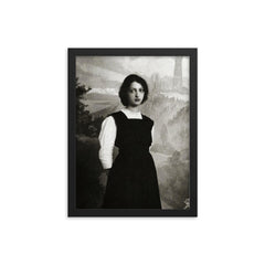 Clara Haskil framed print on a plain backdrop in size 12"x16".