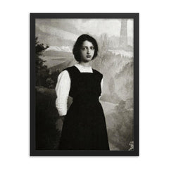 Clara Haskil framed print on a plain backdrop in size 18"x24".