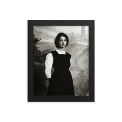 Clara Haskil framed print on a plain backdrop in size 8"x10".