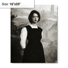 Clara Haskil metal print on a plain backdrop in size 16"x20".