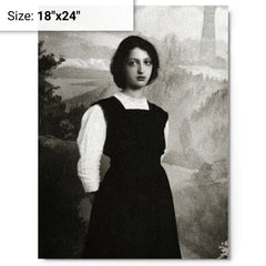 Clara Haskil metal print on a plain backdrop in size 18"x24".