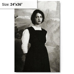 Clara Haskil metal print on a plain backdrop in size 24"x36".