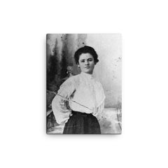 Clara Lemlich canvas print on a plain backdrop in size 12"x16".