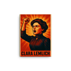 Clara Lemlich canvas print on a plain backdrop in size 12"x16".