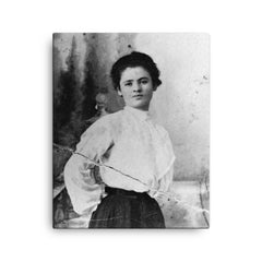 Clara Lemlich canvas print on a plain backdrop in size 16"x20".