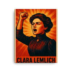 Clara Lemlich canvas print on a plain backdrop in size 16"x20".
