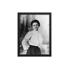 Clara Lemlich framed print on a plain backdrop in size 12"x16".