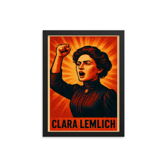 Clara Lemlich framed print on a plain backdrop in size 12"x16".