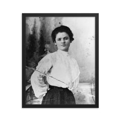 Clara Lemlich framed print on a plain backdrop in size 16"x20".