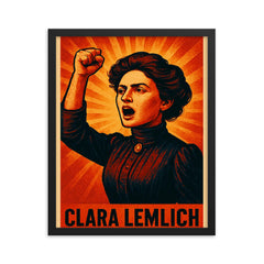 Clara Lemlich framed print on a plain backdrop in size 16"x20".