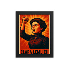 Clara Lemlich framed print on a plain backdrop in size 8"x10".