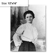 Clara Lemlich metal print on a plain backdrop in size 12"x16".