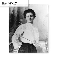 Clara Lemlich metal print on a plain backdrop in size 16"x20".