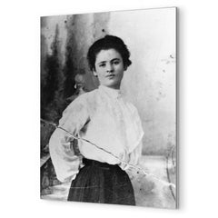 Clara Lemlich metal print mockup