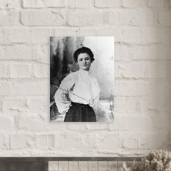 Clara Lemlich metal print mockup