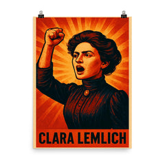 Clara Lemlich poster on a plain backdrop in size 8"x10".