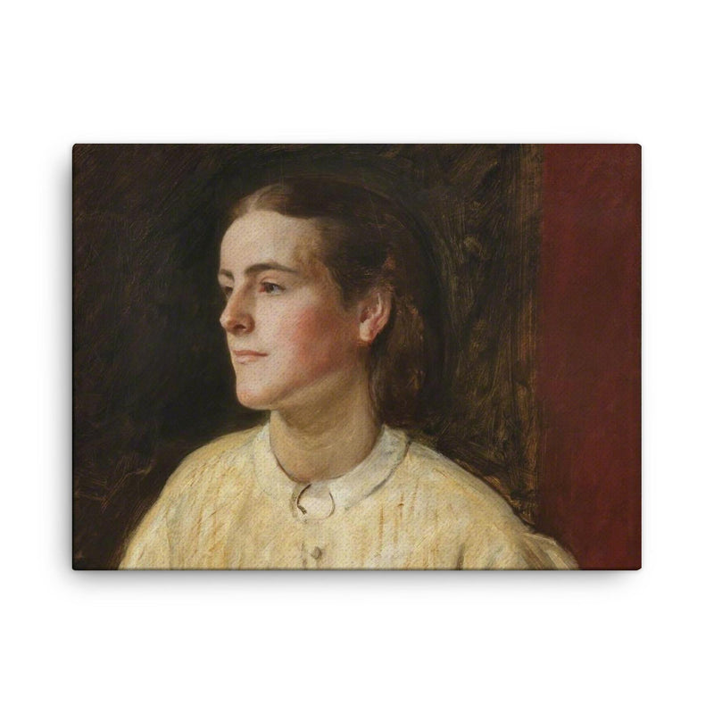 Clara Mordan canvas print on a plain backdrop in size 18