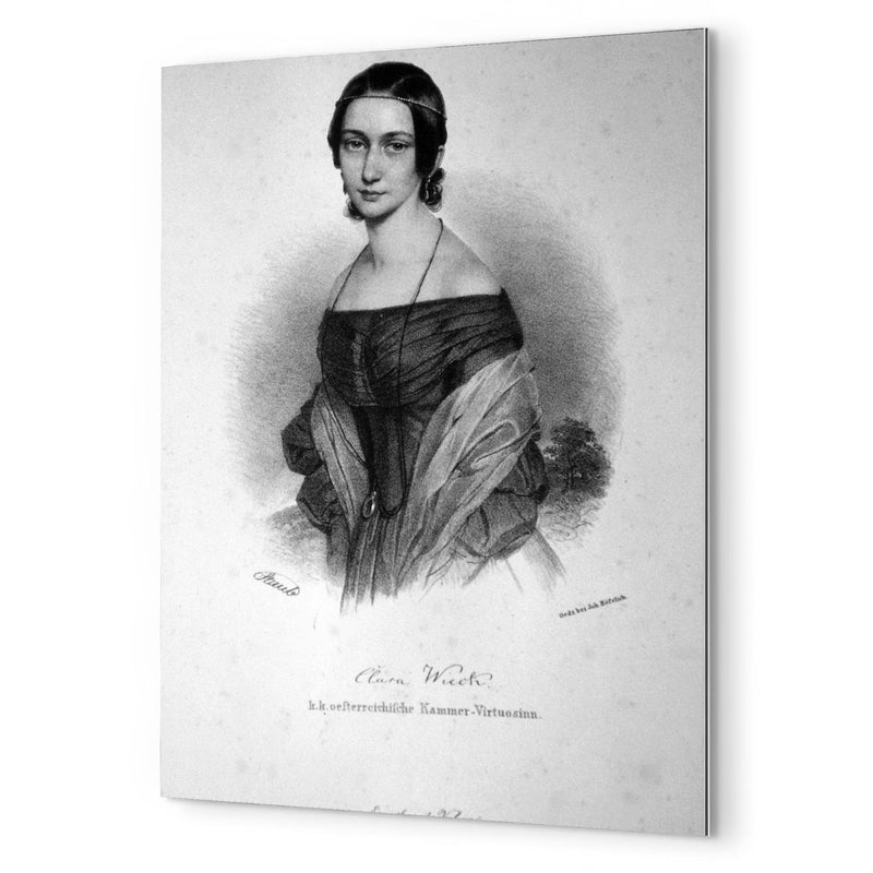 Clara Schumann metal print mockup