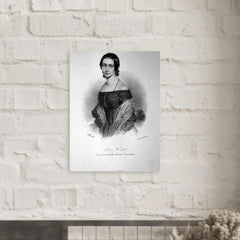 Clara Schumann metal print mockup