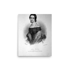 Clara Schumann poster on a plain backdrop in size 8"x10".