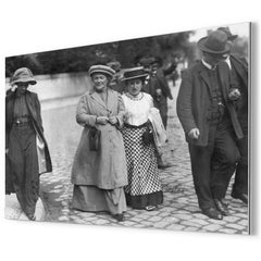 Clara Zetkin and Rosa Luxemburg metal print mockup
