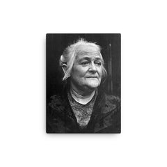 Clara Zetkin canvas print on a plain backdrop in size 12"x16".
