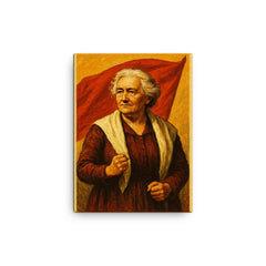 Clara Zetkin canvas print on a plain backdrop in size 12"x16".