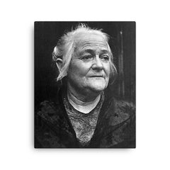 Clara Zetkin canvas print on a plain backdrop in size 16"x20".