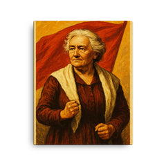 Clara Zetkin canvas print on a plain backdrop in size 16"x20".
